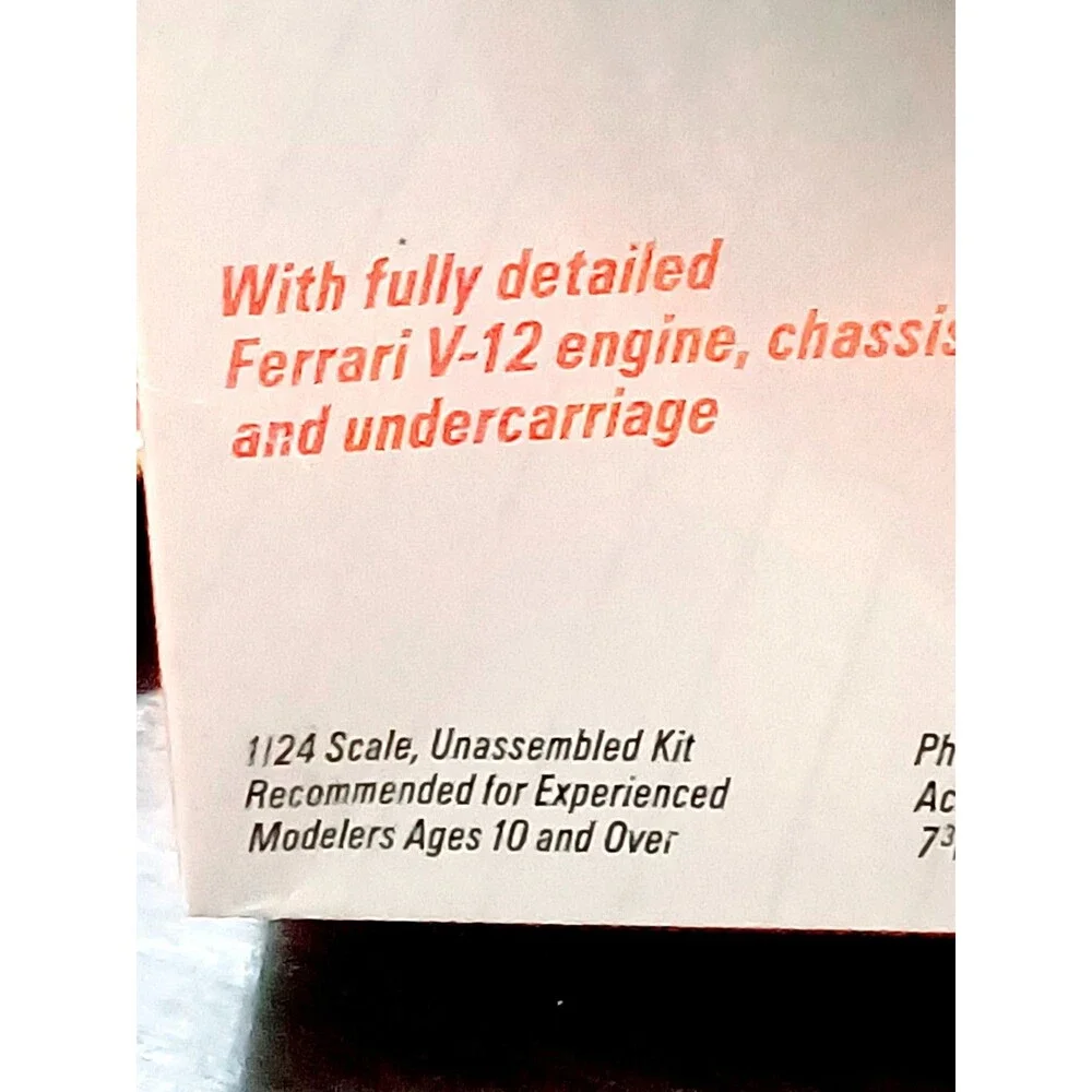 Testor Vintage Ferrari 365GTB/4 Daytona 1/24 Scale Model Kit 233 Sealed NIB